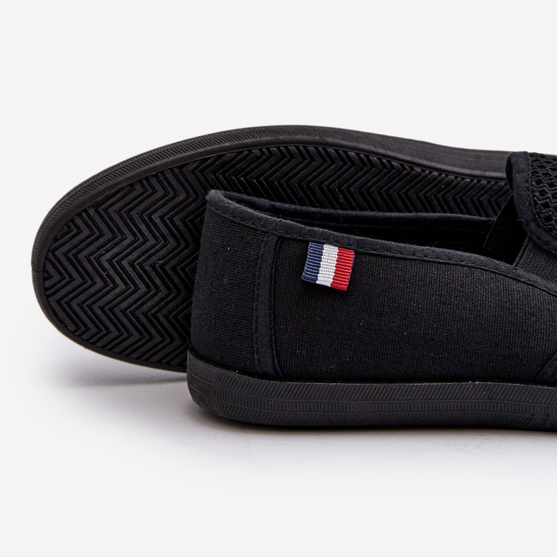 Pánské prolamované tenisky Sneakers Black Koboru černý 2