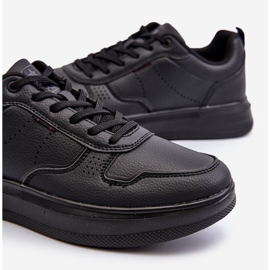 Lehké pánské tenisky na platformě vyrobené z eko kůže, černá Uziran černý 2