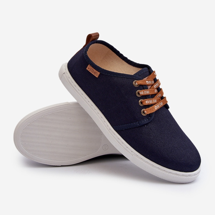 Pánské tenisky Big Star NN176002 Memory Foam System Navy Blue modrý 1 Pánské tenisky Big Star NN176002 Memory Foam System Navy Blue modrý 1