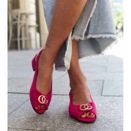Sandály z kožené stélky Warda růžový 2