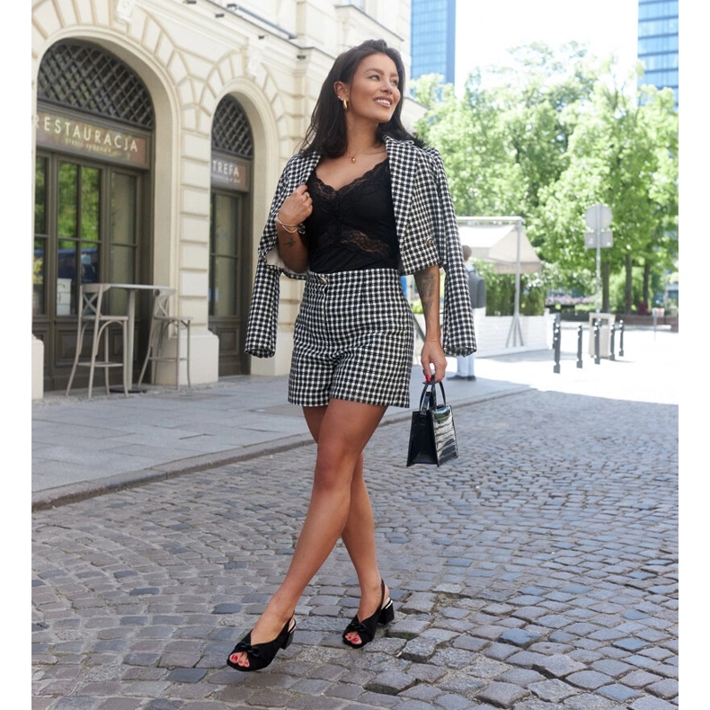 Blokové sandály s koženou stélkou Juwala černá 1