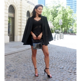 Sandály na vysokém podpatku s koženou stélkou Rasheda černá 1 Sandály na vysokém podpatku s koženou stélkou Rasheda černá 1