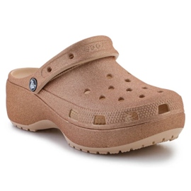 Žabky Crocs Classic Platform Glitter Clog 207241-2DS hnědý 1