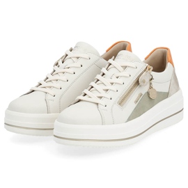 Kožená pohodlná dámská sportovní obuv, béžová Remonte D1C01-81 béžový 2