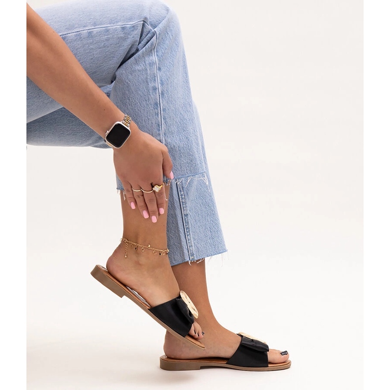 Černé žabky se sponou Limera černá 1