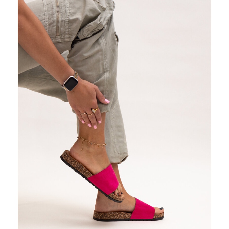 Klasické žabky s korkovou podrážkou Matilte růžový 1