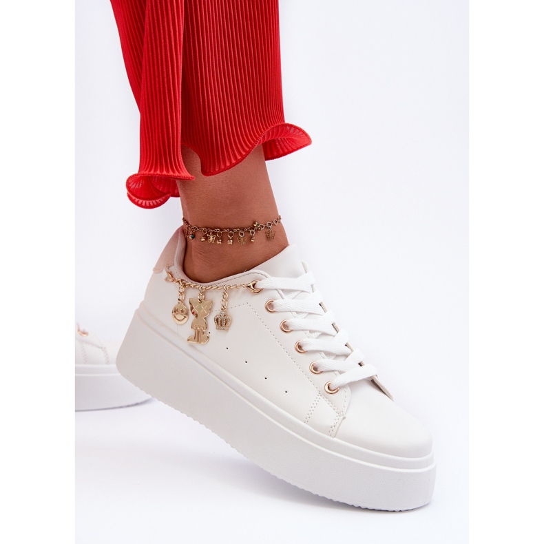 Dámské Tenisky na platformě s přívěsky, Bílá Tivissa bílý 1