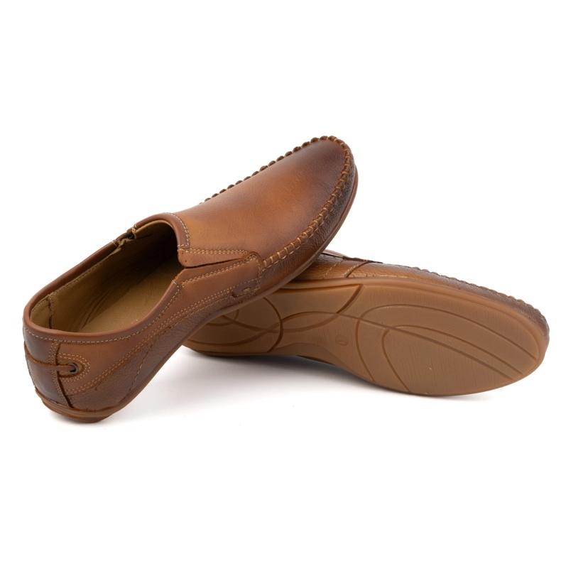 Olivier Pánské kožené mokasíny 4206 hnědé hnědý 4