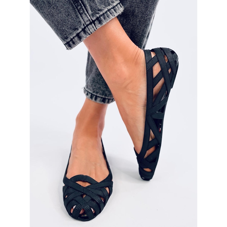 Prolamované balerínky Meliski Chassa Black černá 1