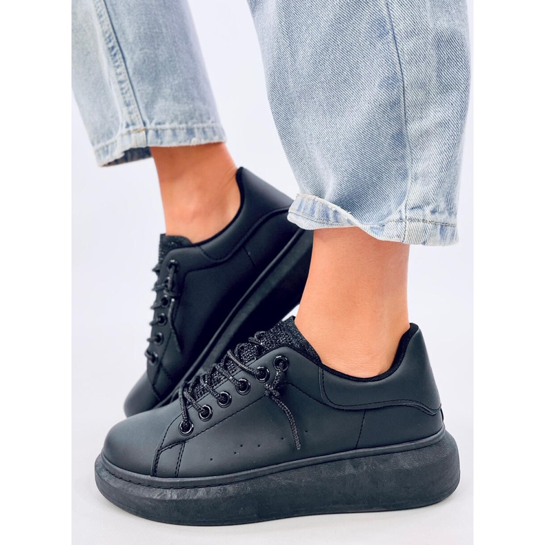 Brans All Black tenisky na klínku černý 2