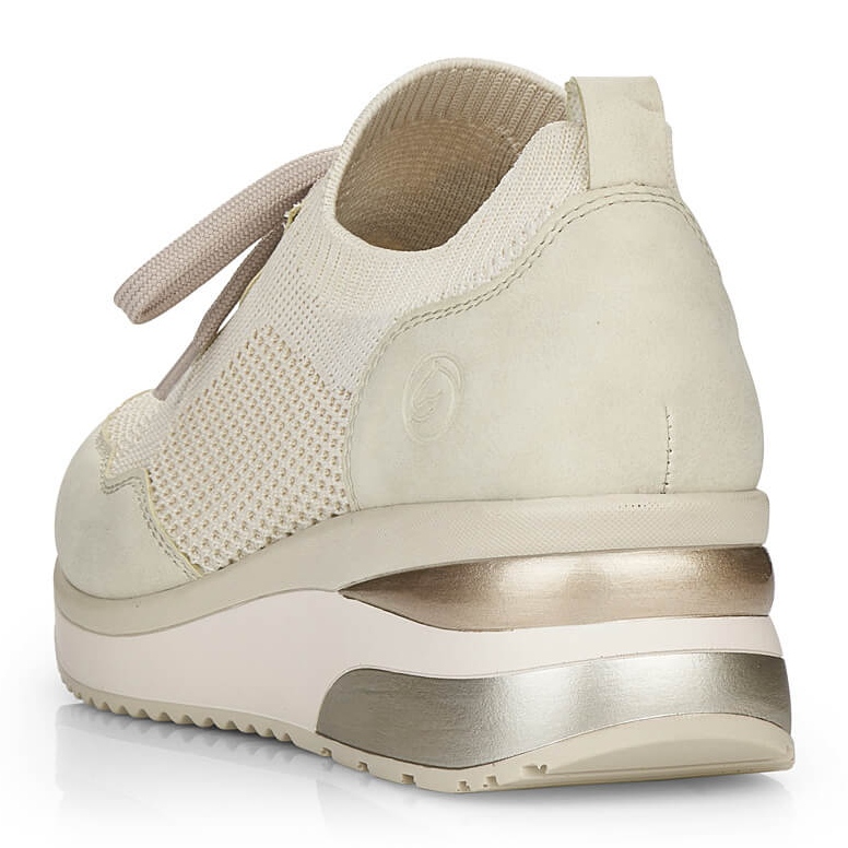 Pohodlná dámská sportovní obuv na klínku, béžová Remonte D2406-60 béžový 2 Pohodlná dámská sportovní obuv na klínku, béžová Remonte D2406-60 béžový 2