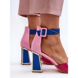 Elegantní dámské sandály na vysokém podpatku, růžová Rosazara růžový 1