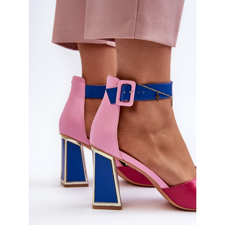 Elegantní dámské sandály na vysokém podpatku, růžová Rosazara růžový 1
