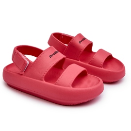 Lehké pěnové sandály na suchý zip ProWater PRO-24-05-02K Růžové růžový 7