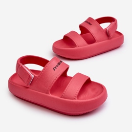 Lehké pěnové sandály na suchý zip ProWater PRO-24-05-02K Růžové růžový 4
