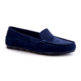 Evento Dámské semišové mokasíny Navy Blue Ranica modrý 1