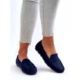 Evento Dámské semišové mokasíny Navy Blue Ranica modrý 5
