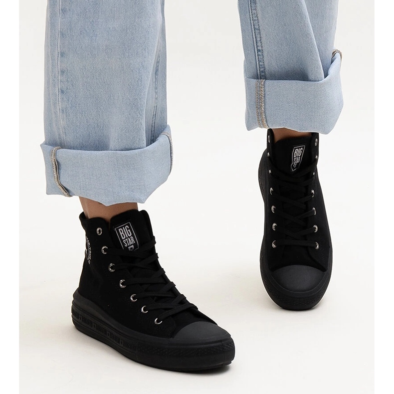 Černé vysoké tenisky Big Star LL274A182 černá 1