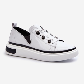 S.Barski Lakované dámské tenisky D&A LR535 bílé bílý 1 S.Barski Lakované dámské tenisky D&A LR535 bílé bílý 1