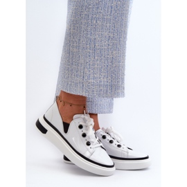 S.Barski Lakované dámské tenisky D&A LR535 bílé bílý 2 S.Barski Lakované dámské tenisky D&A LR535 bílé bílý 2