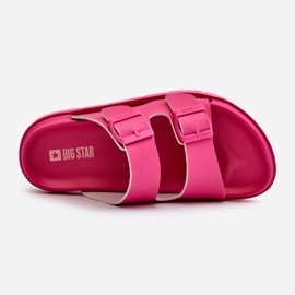 Lehké dámské pěnové žabky s přezkami Big Star NN274A754 Fuchsia růžový 6