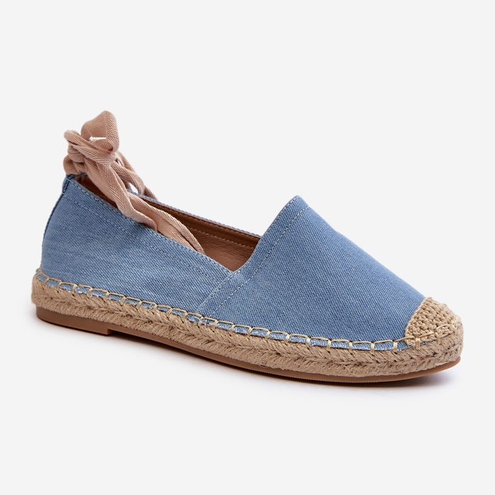 Modré vázané džínové espadrilky Ismanne modrý 1 Modré vázané džínové espadrilky Ismanne modrý 1