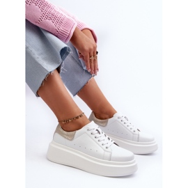 S.Barski D&amp;A Dámské Tenisky na platformě LR568 Bílé bílý 1