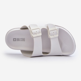 Lehké pánské žabky s přezkami Big Star NN174594 Bílá bílý 1 Lehké pánské žabky s přezkami Big Star NN174594 Bílá bílý 1