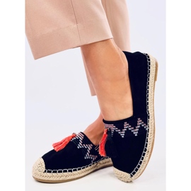 Boho espadrilky s třásněmi Birna Black černý 1
