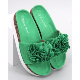 Květinové pantofle Rizzo Green zelený 1