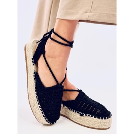 Dámské krajkové espadrilky Yaweh Black černý 2