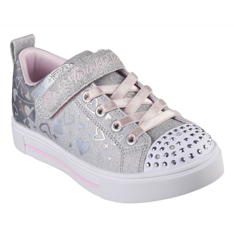 Gysl boty Skechers Led Heather Charms 314787L stříbro 1