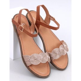 Ploché sandály Tavani Champagne hnědý 1