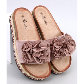 Žabky Raven Beige se silnou barevnou podrážkou béžový 1