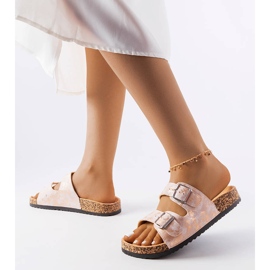 Růžové skluzavky s přezkami Arnaude růžový 1