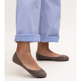 Šedé klasické balerínky Dorris šedá 1 Šedé klasické balerínky Dorris šedá 1