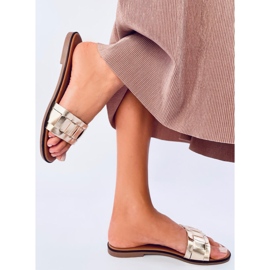 Dámské žabky Lotts Gold zlatý 2