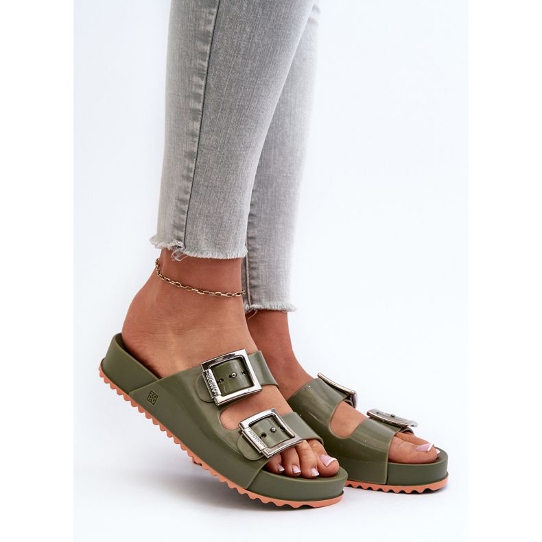 Dámské Smooth Slides ZAXY NN285057 Tmavě zelené zelená 2