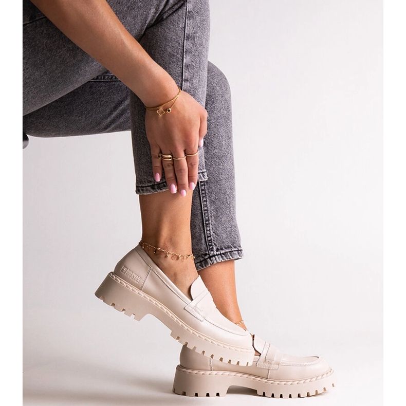 Béžové kožené boty Big Star LL274457 béžový 1 Béžové kožené boty Big Star LL274457 béžový 1