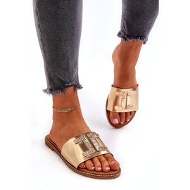 Seastar Dámské žabky se zlatým zdobením 1