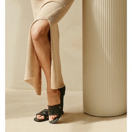 Marco Shoes Sandály s pleteným páskem černá 1