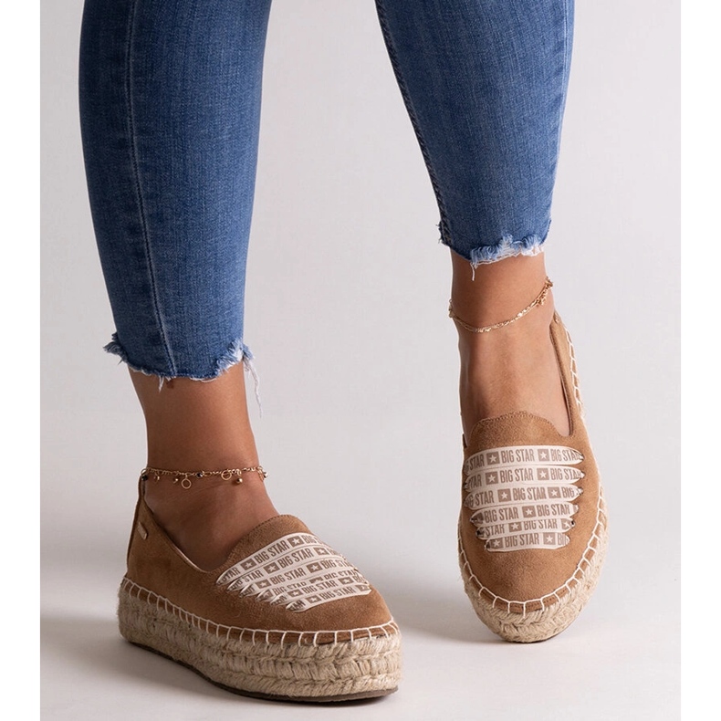Hnědé espadrilky Big Star JJ274892 hnědý 1