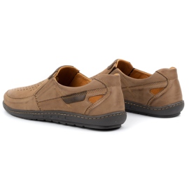 Olivier Pánské kožené mokasíny na léto 602 hnědé hnědý 4