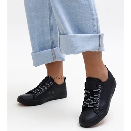 Černé eko kožené tenisky Big Star KK274106 černá 1