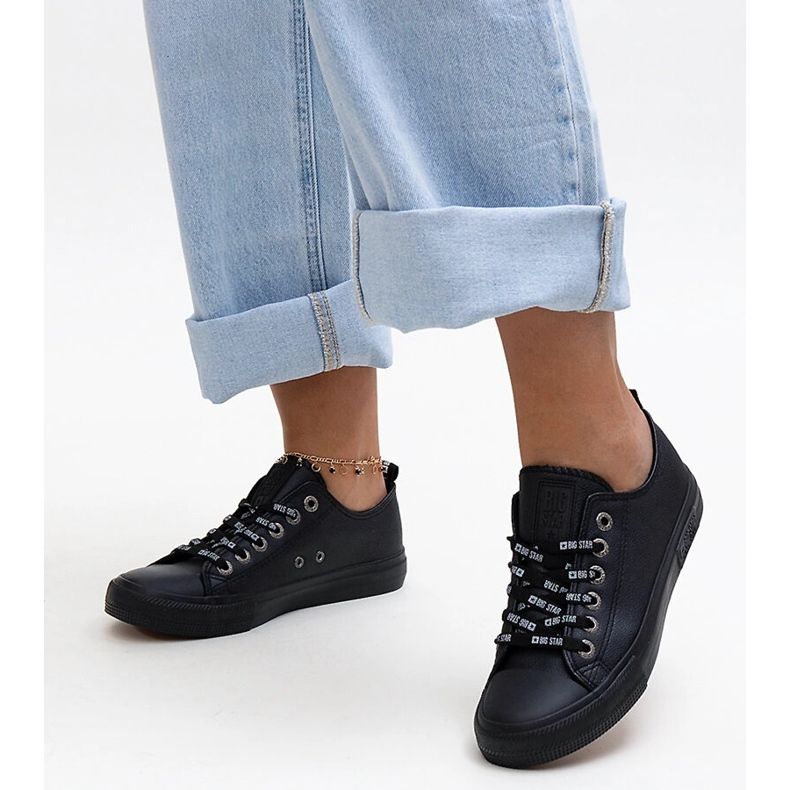 Černé eko kožené tenisky Big Star KK274106 černá 1