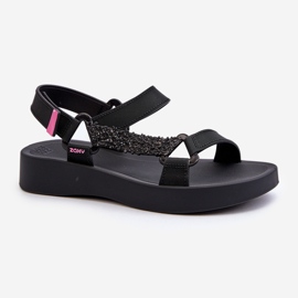 Vonné sandály na suchý zip ZAXY LL285062 Black černý 1