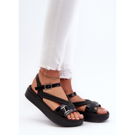 Voňavé dámské sandály na platformě ZAXY LL285064 Black černý 2