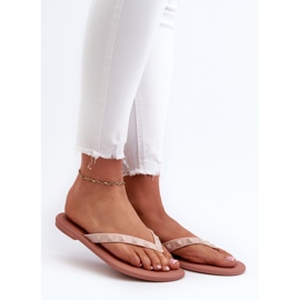 Dámské ploché flexibilní žabky ZAXY JJ285298 Růžové růžový 2