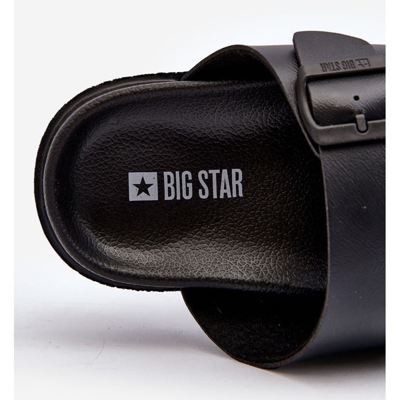 Lehké pánské žabky s přezkami Big Star NN174597 Černá černý 2