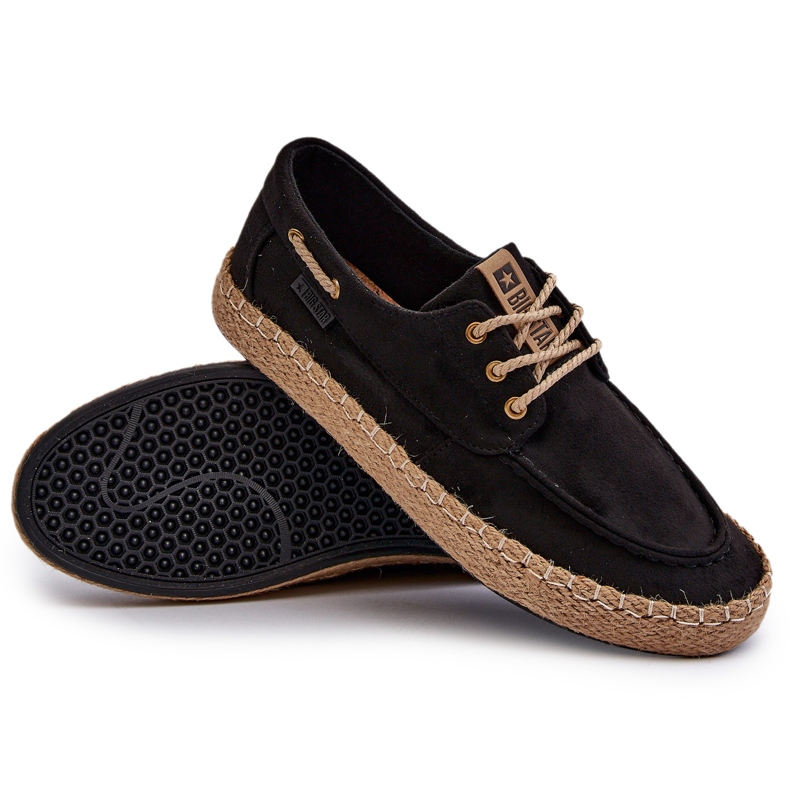 Pánské šněrovací espadrilky Big Star NN174051 černé černá 3
